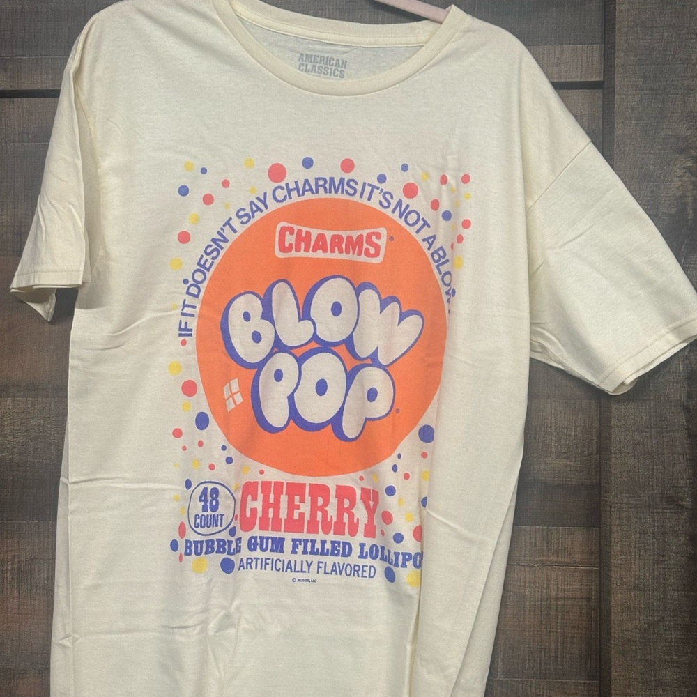 American Classics Cream Blow Pop Unisex T-Shirt Men’s Large Women’s XL NWOT
